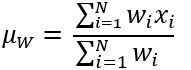 Weighted mean equation Weighted mean equation