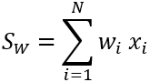 Weighted sum equation Weighted sum equation